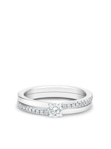 DE BEERS bague The Promise en platine pavée de diamants - Argent