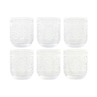 Glazenset Home ESPRIT Transparant Kristal Met reliëf 360 ml (6 Stuks)