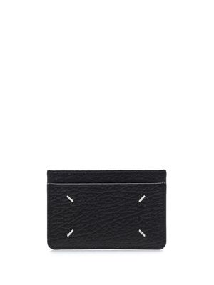 Maison Margiela porte-cartes à détails de coutures - Noir