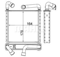 Kachelradiateur, interieurverwarming MAHLE, u.a. für VW, Skoda, Audi, Seat, MAN, Cupra