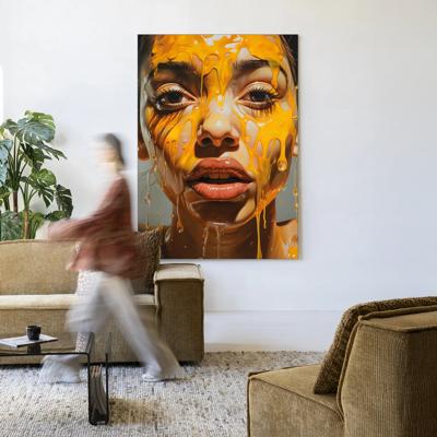 Urban Cotton Wandkleed 'Honey' 110 x 145cm in Frame - black Urban Cotton Wandkleed 'Honey' 110 x 145cm in Frame - black