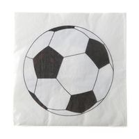 Santex voetbal thema feest servetten - 20x stuks - 33 x 33 cm - papier - EK/WK themafeest   - - thumbnail