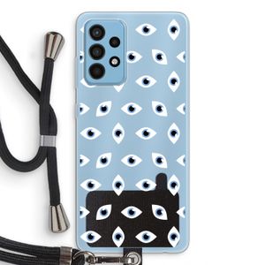Eyes pattern: Samsung Galaxy A52 Transparant Hoesje met koord