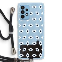 Eyes pattern: Samsung Galaxy A52 Transparant Hoesje met koord