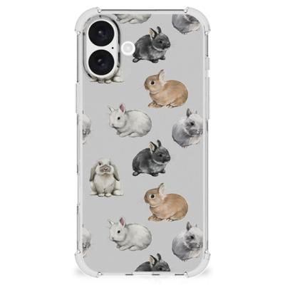 Case Anti-shock voor iPhone 16 Plus Konijntjes