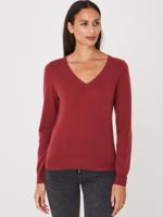 Cashmere trui met V-hals van organisch cashmere