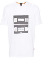 BOSS t-shirt en coton à imprimé graphique - Blanc