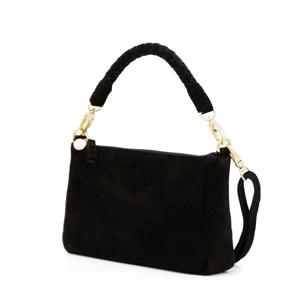 Leren handtas dames - zwart suede - MŌSZ Coco S