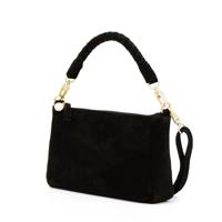 Leren handtas dames - zwart suede - MŌSZ Coco S
