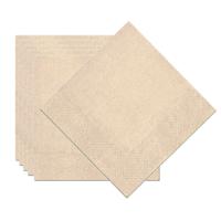 Chaks Feest servetten taupe/beige - 20x - papier - 25Â  x 25 cm   - - thumbnail