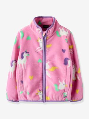 Fleece jas met all-over print voor meisjes NAME IT fuchsia Fleece jas met all-over print voor meisjes NAME IT fuchsia
