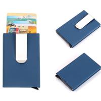 Frosted Antimagnetic effen kleur creditcard houder geld Clip portemonnee grootte: 10*6.6cm(Blue) Frosted Antimagnetic effen kleur creditcard houder geld Clip portemonnee grootte: 10*6.6cm(Blue)