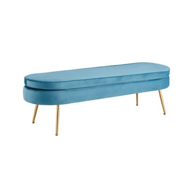 Poef Chanelle Blauw 142 cm