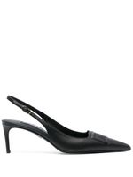 Dolce & Gabbana 70mm logo-embossed slingback pumps - Noir