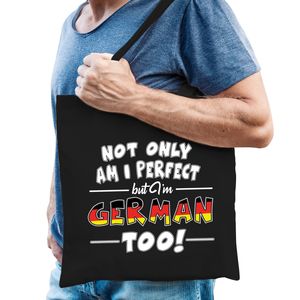 Not only perfect German / Duitsland cadeau tas zwart voor heren