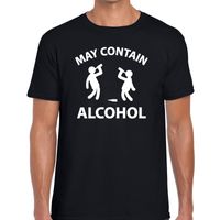 May contain alcohol fun t-shirt zwart voor heren