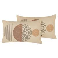 Beliani-AMARANTH -Sierkussen set van 2-Beige-30 x 50 cm-Polyester - thumbnail