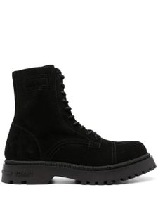 Tommy Jeans bottines en daim à lacets - Noir