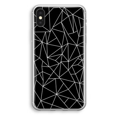 Geometrische lijnen wit: iPhone XS Transparant Hoesje