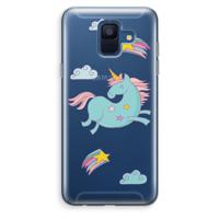 Vliegende eenhoorn: Samsung Galaxy A6 (2018) Transparant Hoesje - thumbnail