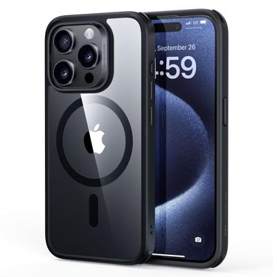 iPhone 15 Pro Classic Hybrid Case (HaloLock) - Clear Black
