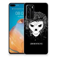 Silicone Back Case Huawei P40 Skull Hair
