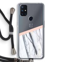 A touch of peach: OnePlus Nord N10 5G Transparant Hoesje met koord