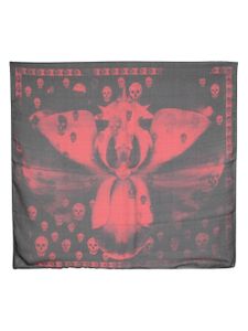 Alexander McQueen Orchid Classic Skull silk scarf - Noir