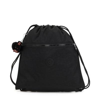 Kipling Supertaboo large drawstring bag-True Black