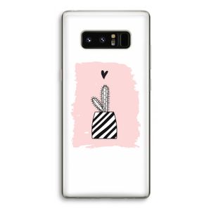 Zwart-wit cactus: Samsung Galaxy Note 8 Transparant Hoesje