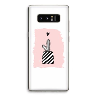 Zwart-wit cactus: Samsung Galaxy Note 8 Transparant Hoesje