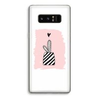 Zwart-wit cactus: Samsung Galaxy Note 8 Transparant Hoesje