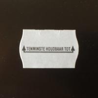 Etiket 2616 wit perm 2-slit THT vr Meto