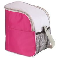 Kleine koeltas/Lunch tas model Glaciaal - 23 x 16 x 26 cm - 1 vaks - roze/grijs - 9 Liter - thumbnail