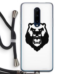 Angry Bear (white): OnePlus 7 Pro Transparant Hoesje met koord