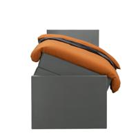 Leen Bakker - Boxspring Met Opbergruimte En Voetbord Liv Egaal - 90x200cm - Stof/Velvet - Grijs