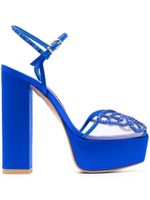 Sophia Webster sandales Farfalla 140 mm à plateforme - Bleu