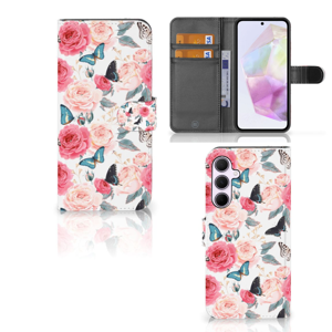 Samsung Galaxy A35 Hoesje Butterfly Roses