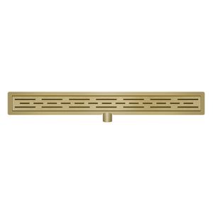 Wiesbaden Douchegoot Met Flens 100x7 cm 6.7 cm Diep Geborsteld Messing Goud