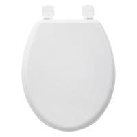5Five Toiletbril Colors - ivoor wit - MDF/HDF hout - universeel - standaard wc bril