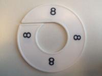 Maatring 9cm wit/zwart 8