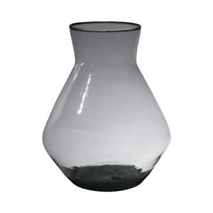 Bloemenvaas Alexandra - transparant zwart - eco glas - D25 x H30 cm - smoke glas