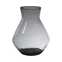 Bloemenvaas Alexandra - transparant zwart - eco glas - D25 x H30 cm - smoke glas - thumbnail