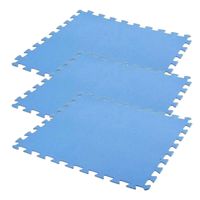 27x stuks Foam puzzelmat zwembadtegels/fitnesstegels blauw 50 x 50 cm