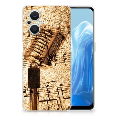 OPPO Reno8 Lite Siliconen Hoesje met foto Bladmuziek