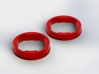Aluminium Centre Diff Cams (RED) (2PCS) (AR320279) - thumbnail