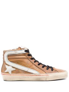 Golden Goose baskets montantes Slide en cuir - Marron