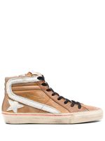 Golden Goose baskets montantes Slide en cuir - Marron - thumbnail