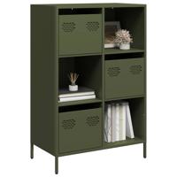 Hoge kast 68x39x103,5 cm staal olijfgroen