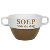 Soepkommen - Soep van de dag - keramiek - D12 x H8 cm - Cappuccino bruin - Stapelbaar